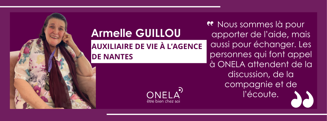 portrait de collaboratrice Armelle Guillou Nantes auxiliaire de vie